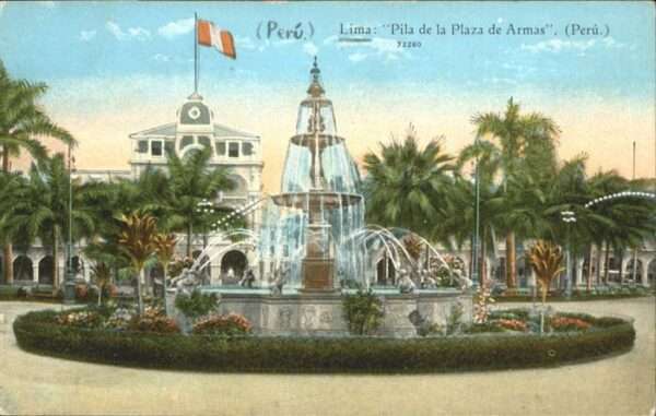 Lima Peru Pila de la Plaza de Armas