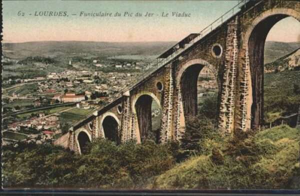 Lourdes Hautes Pyrenees Funiculaire du Pic du Jer le Viaduc