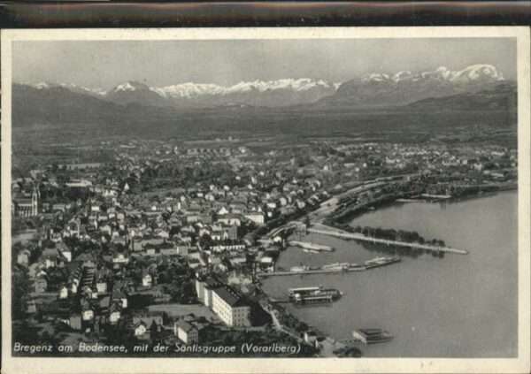 Bregenz Vorarlberg Luftbild Säntisgruppe