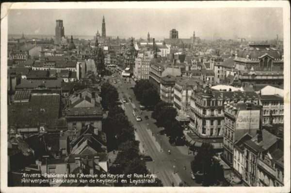 Antwerpen Anvers Panorama Keyserlei Leysstraat