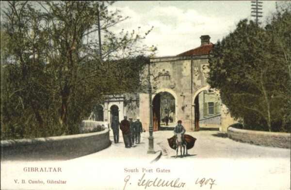 Gibraltar South Port Gates Esel