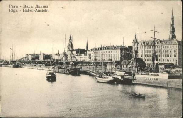 Riga Lettland Hafen Schiff