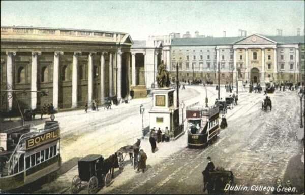 Dublin Ireland College Green Strassenbahn Kutsche