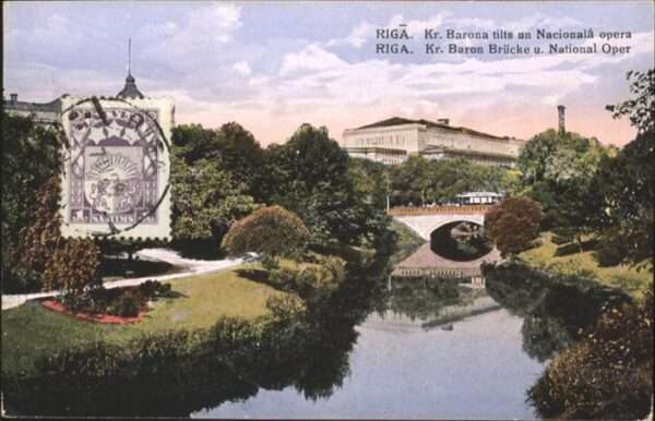 Riga Lettland Baron brücke National Oper