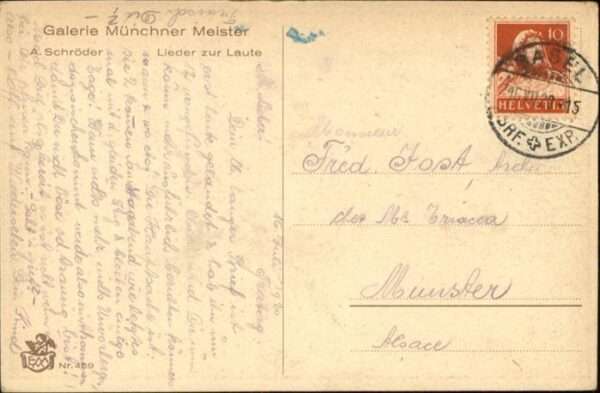 Kuenstlerkarte A. Schröder Gitarre – Bild 2