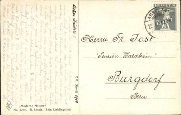 Kuenstlerkarte R. Scholz Lieblingslied Klavier – Bild 2