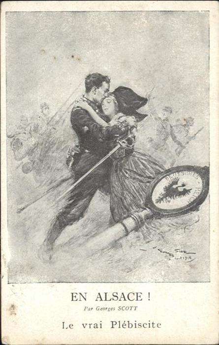 Patriotica Elsass Künstler Georges Scott Vrai Pleb