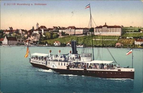 Dampfer Seitenrad Meersburg Bodensee