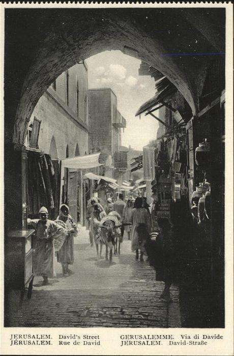 Jerusalem Yerushalayim Davids Street Esel