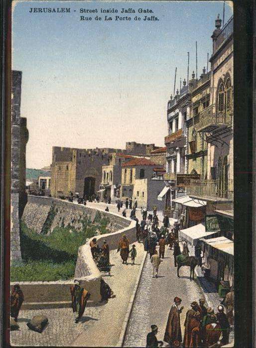 Jerusalem Yerushalayim Street Jaffa Gate Esel