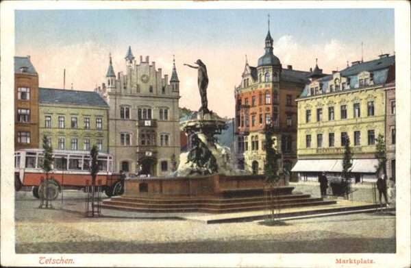 Tetschen-Bodenbach Boehmen Marktplatz