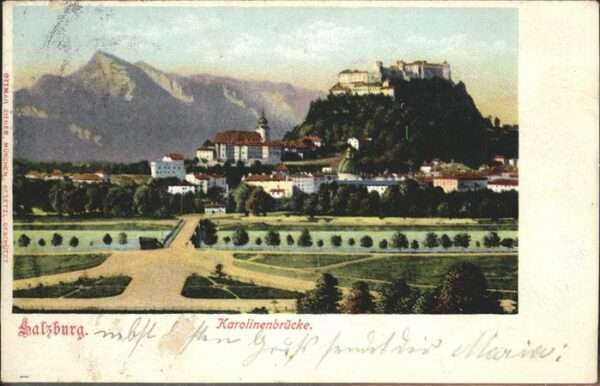 Salzburg Oesterreich Karolinenbrücke
