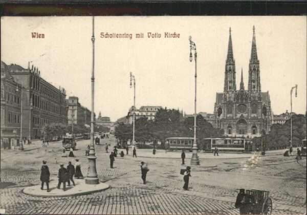 Wien Schottenring Kirche Strassenbahn