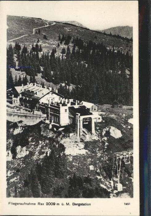 Rax Bergstation Fliegeraufnahme