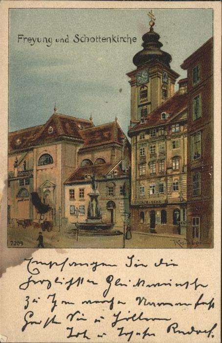 Wien Freyung Schottenkirche Künstler Rosenbe