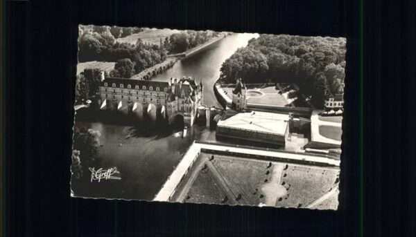 Chenonceaux Fliegeraufnahme Chateau Cher Douves Tou