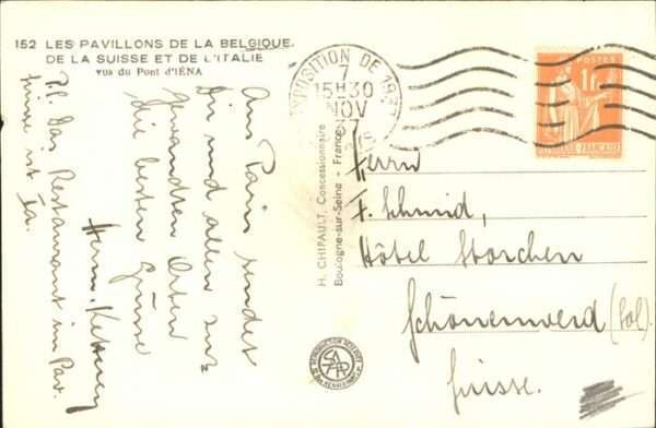 Paris Exposition Internationale Pavillon de l – Bild 2