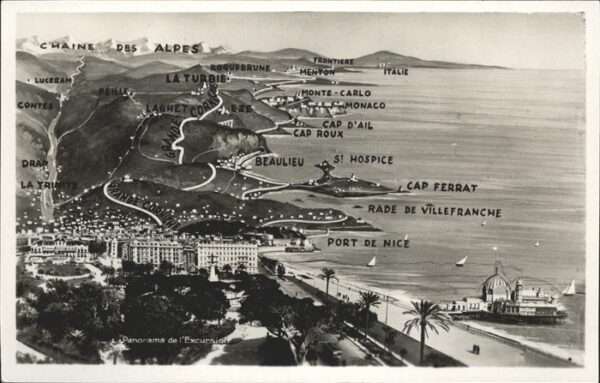 Nice Alpes Maritimes Panorama Chaine des Alpes Beaulieu