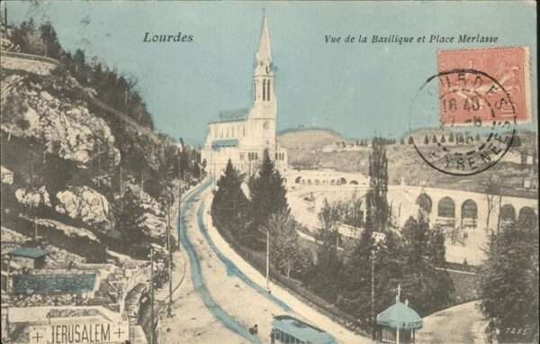 Lourdes Hautes Pyrenees Basilique Place Merlasse