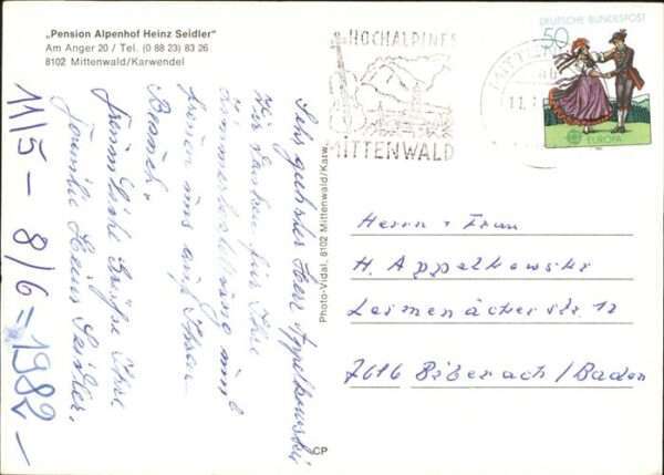 Mittenwald Karwendel Tirol Pension Alpenhof – Bild 2