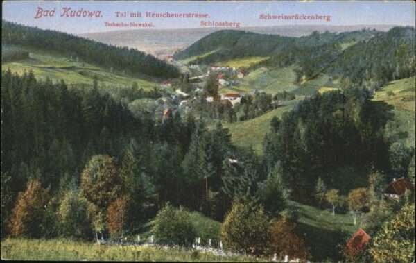 Bad Kudowa Niederschlesien Heuscheuerstraße
Schlossberg
Schweins
