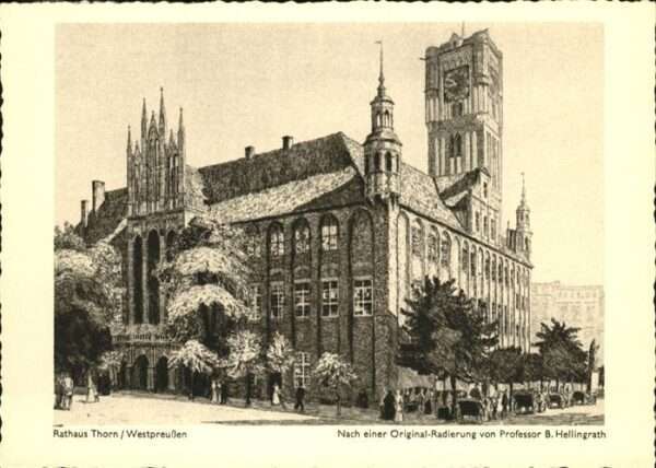 Thorn Westpreussen Torun Rathaus
nach Radierung von Prof. B. He