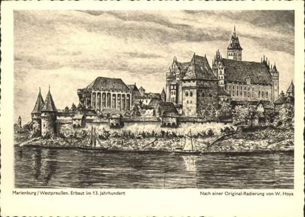 Marienburg Westpreussen erbaut im qe. Jhd.
nach Radierung von