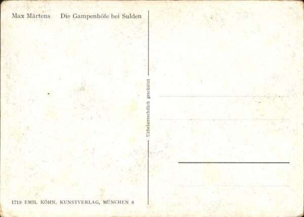 Sulden Solda Gampenhöfe
Künstlerkarte von
Max Märt – Bild 2