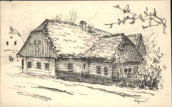 Hronov Kohlezeichnung
Bauernhaus