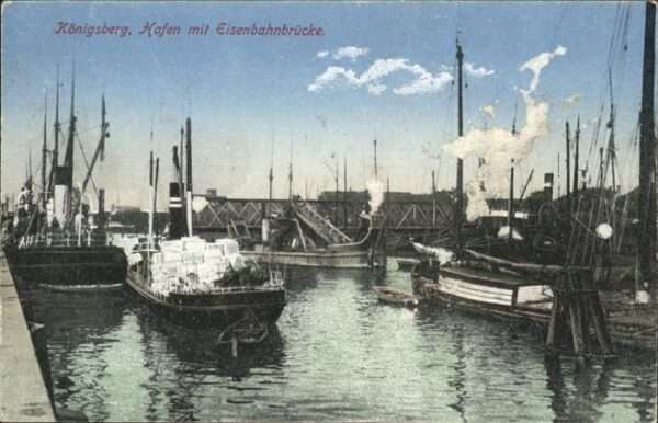 Koenigsberg Ostpreussen Hafen Eisenbahnbrücke