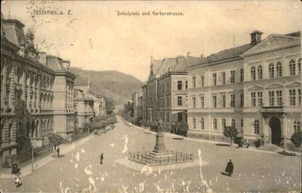 Tetschen-Bodenbach Boehmen Schulplatz Gartenstrasse