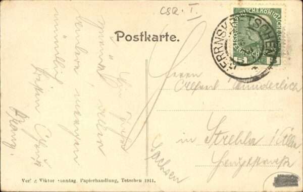 Tetschen-Bodenbach Boehmen Schulplatz Gartenstrasse – Bild 2