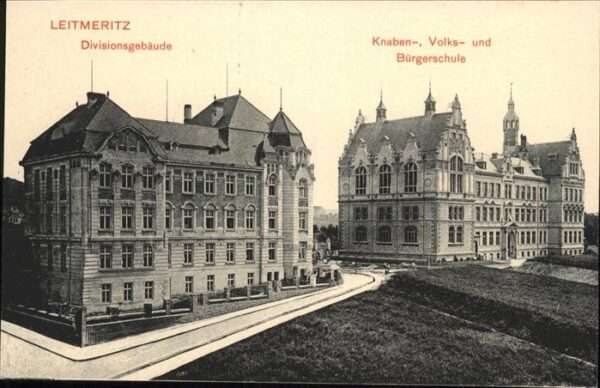 Leitmeritz Litomerice Nordboehmen Bürgerschule Divisionsgebäude