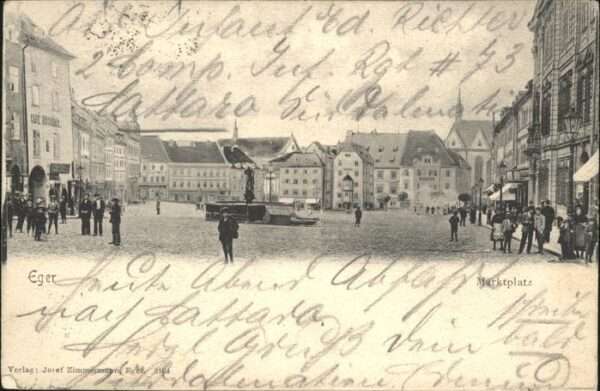 Eger Cheb Tschechien Marktplatz Brunnen