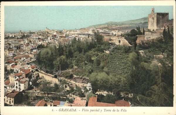 Granada Andalucia VIsta parcial y Torre de la Vela