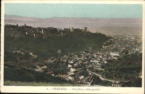 Granada Andalucia Alhambra y vista parcial