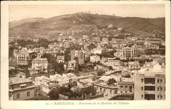 Barcelona Cataluna Montana del Tibidabo Panorama