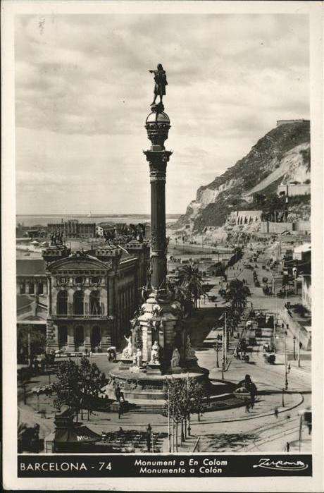 Barcelona Cataluna Monument a En Colom