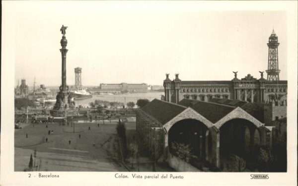Barcelona Cataluna Colon Vista parcial del Puerto