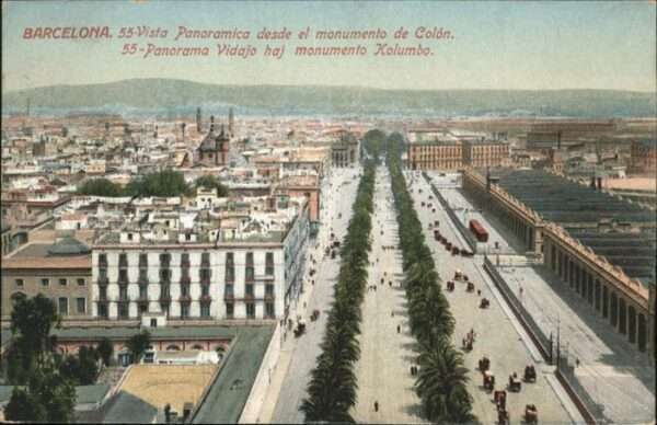 Barcelona Cataluna Panoramica desde el monumento de Colon