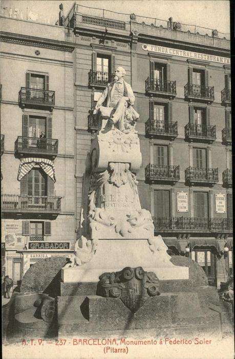 Barcelona Cataluna Monumento a Federico Soler