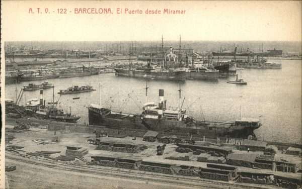 Barcelona Cataluna El Puerto desde Miramar