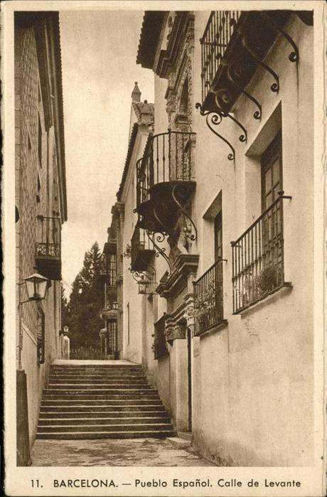 Barcelona Cataluna Pueblo Espanol Calle de Levante