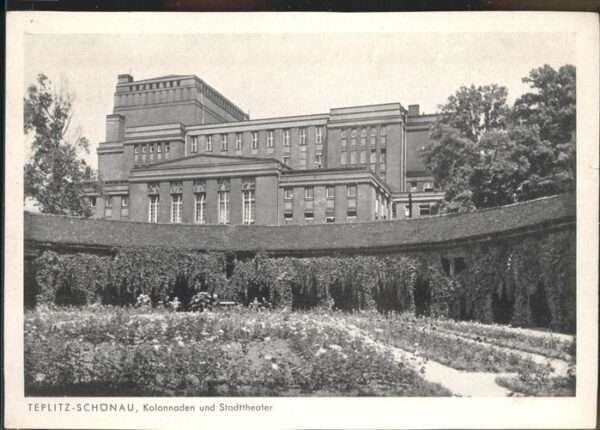 Teplitz-Schoenau Teplice Kolonnaden Stadttheater