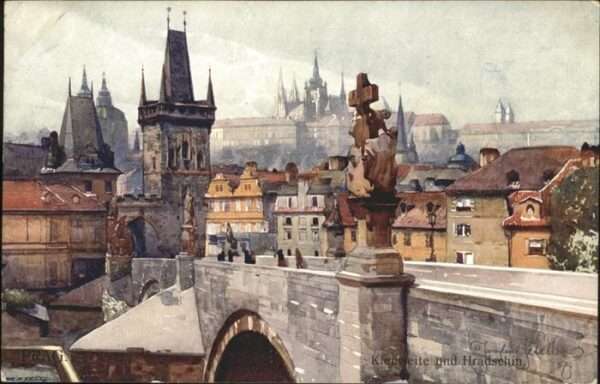 Prag Prahy Prague Künslerkarte
Aquarell von
J. Setelik