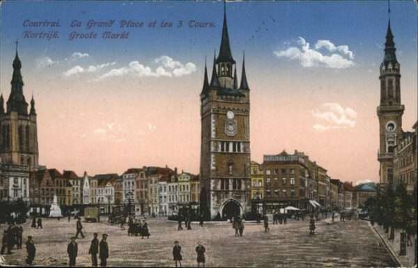 Kortrijk West-Vlaanderen Grand Place 
Trois Tours
