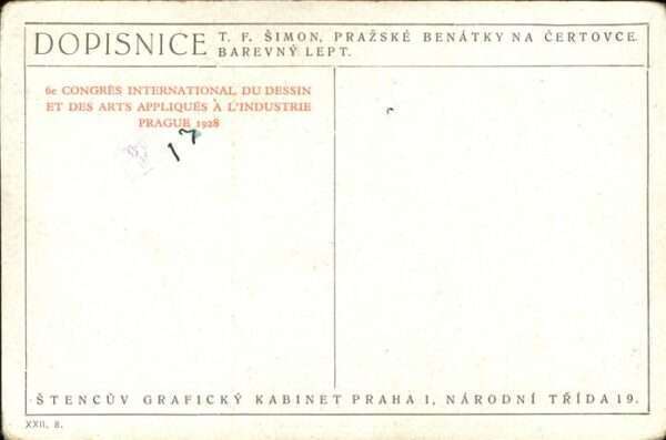 Prag Prahy Prague Internat. Zeichenkongress 1928 – Bild 2