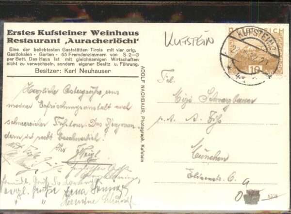 Kufstein Tirol Restaurant Auracherlöchl – Bild 2