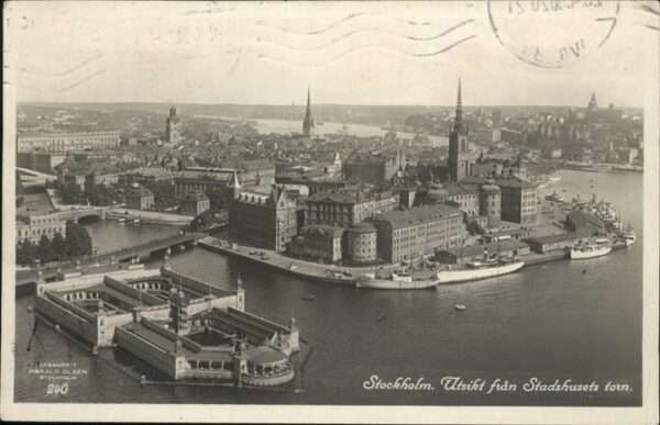 Stockholm Fliegeraufnahme Stadshusets