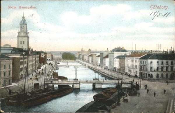 Goeteborg Södra Hamngatan Brücke Schiff